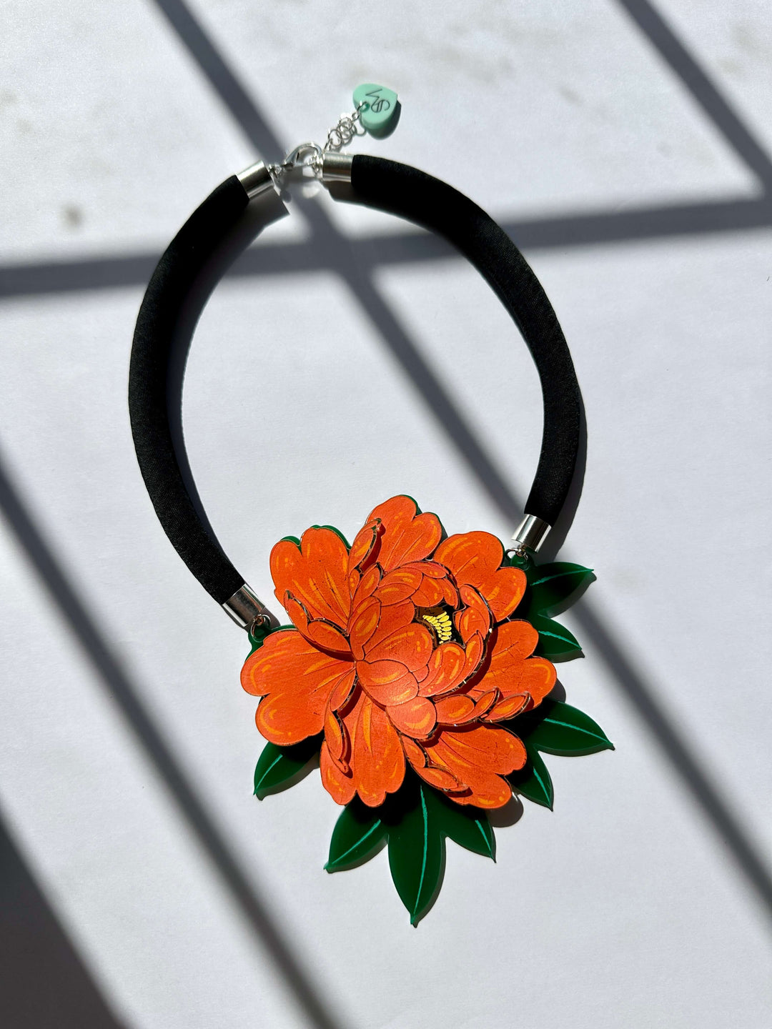 Collar Peonía Naranja